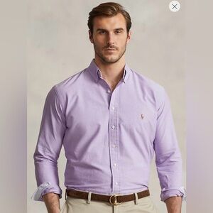Ralph Lauren men’s Oxford shirt, size M, color thistle. 100% cotton